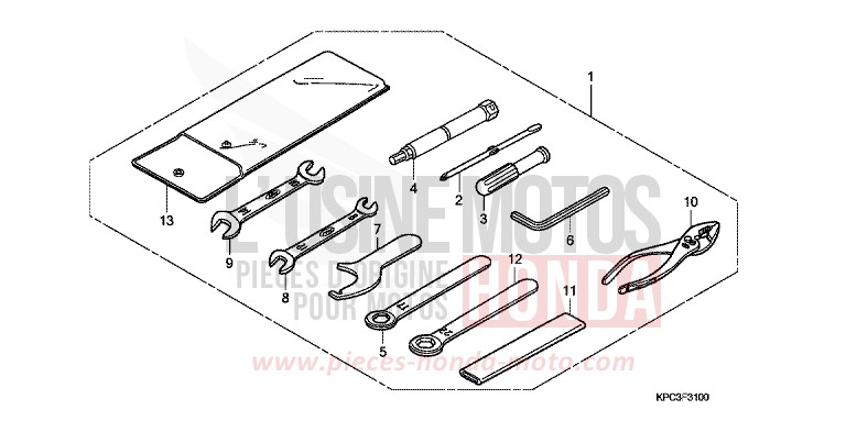 WERKZEUGE von Varadero 125 MOODY BLUE METALLIC (PB296) von 2002